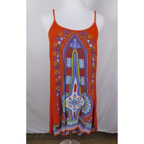 World Market S/M Sleeveless Boho Tribal Dress - Picture 1 of 12